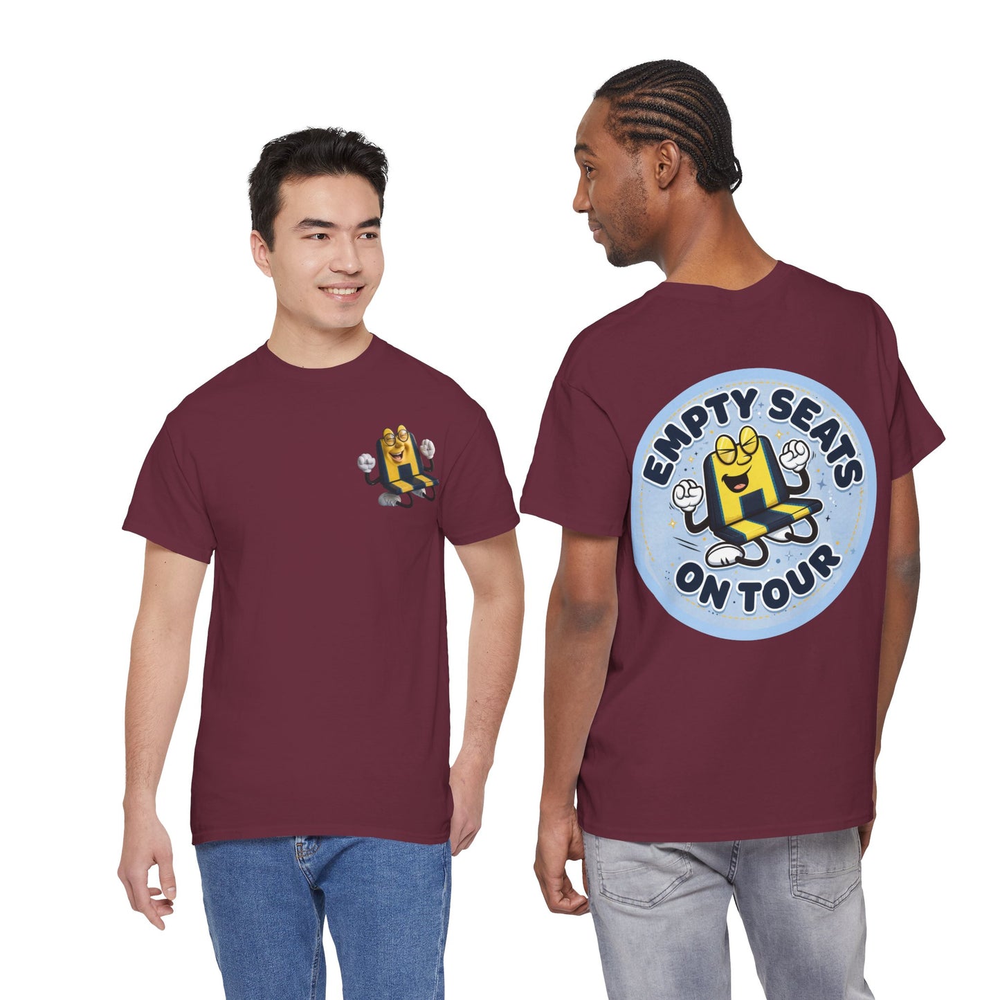 Manchester City T‑Shirt — "Empty Seats On Tour" Cartoon Seat Graphic Tee