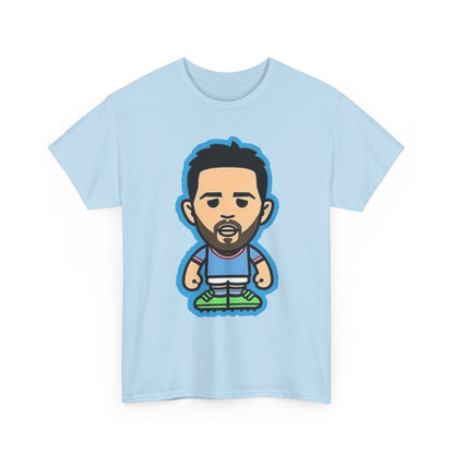 Bernardo Silva Manchester City Legend Graphic Tee — Player Cartoon Front & Tribute Poster Back