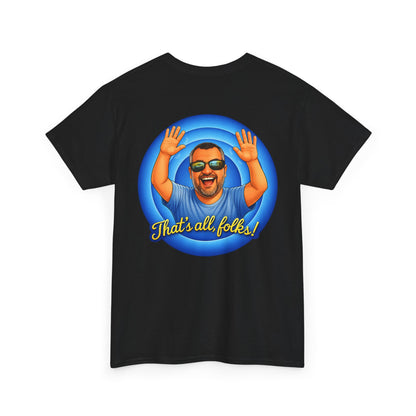 T-Shirt — "That's All, Folks!" Waving Portrait Graphic Tee