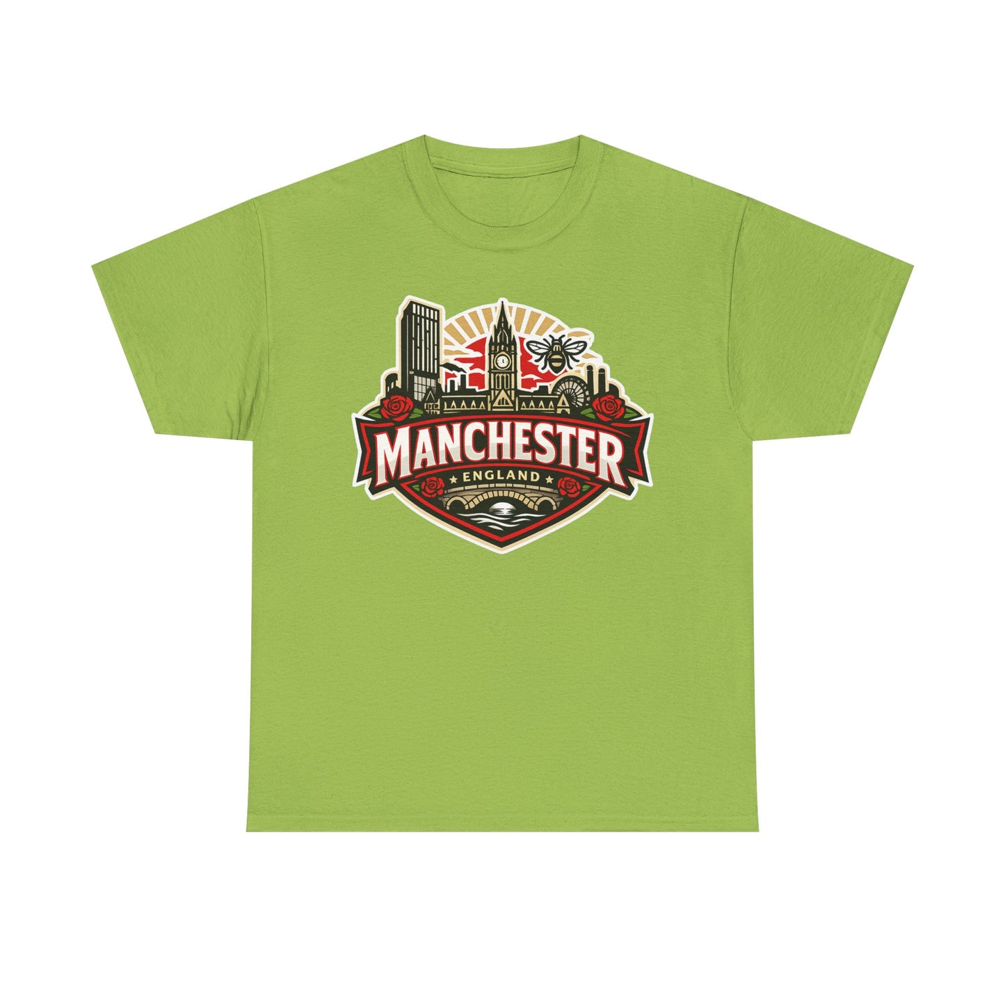 Manchester England Skyline T-Shirt — Vintage City Crest Tee