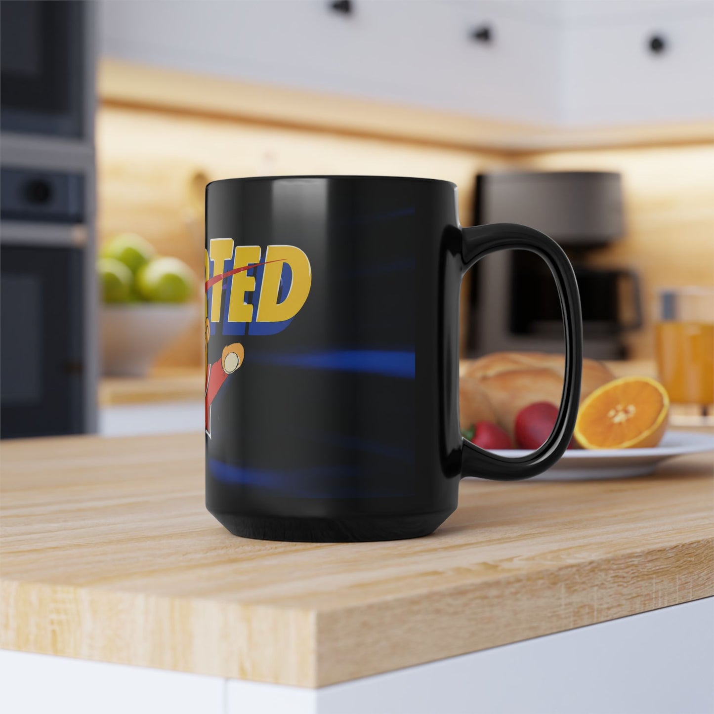 Super Ted Superhero Mug — Cute Vintage Cartoon Coffee Cup (11oz, 15oz)