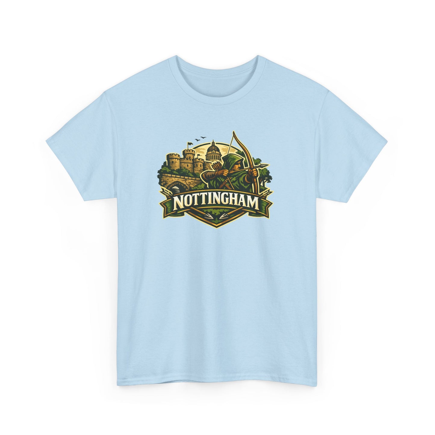 Nottingham Vintage Crest T-Shirt — Robin Hood Castle Travel Tee