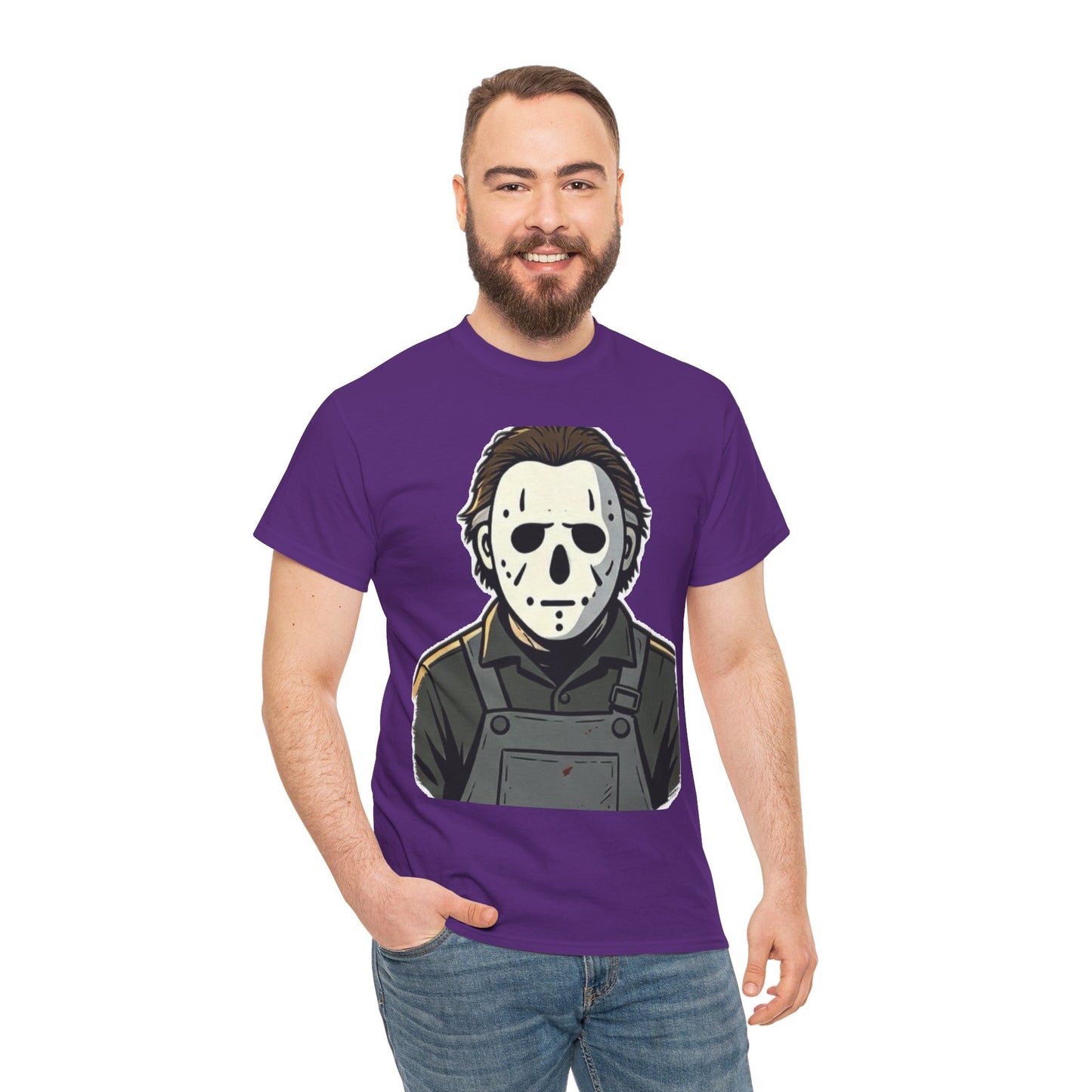 Horror Mask Tee — Jason-Inspired Halloween T-Shirt