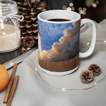 Space Shuttle Launch Coffee Mug — NASA Rocket Takeoff Photo Ceramic Mug (11oz & 15oz)