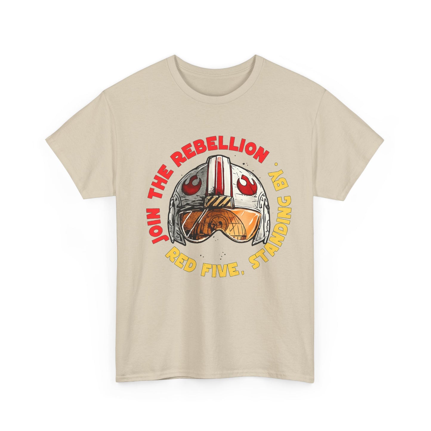 Rebel Pilot T-Shirt — "Join the Rebellion, Red Five" Vintage Helmet Design