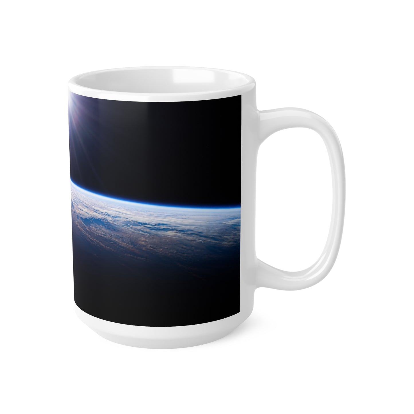 Space Horizon Ceramic Mug — Sunrise Over Earth 11oz/15oz
