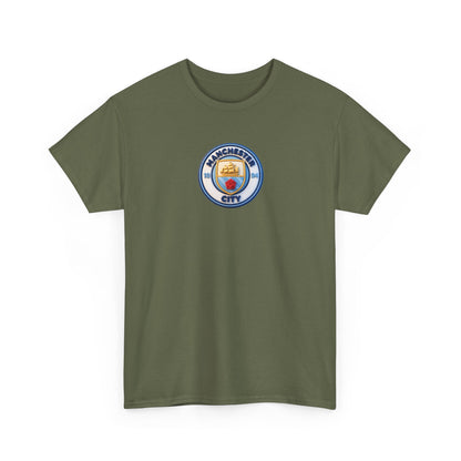 Manchester City Crest Unofficial 3D T-Shirt — Minimal Soccer Logo Tee