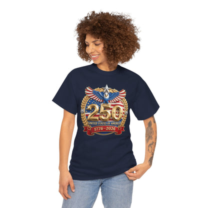250th USA Anniversary T-Shirt – 1776–2026 Patriotic Eagle Emblem Tee