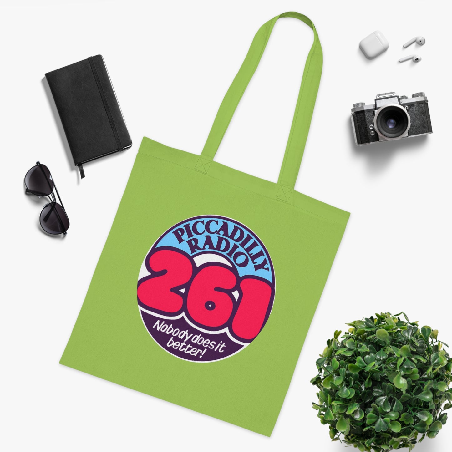 Piccadilly Radio 261 Retro Logo Tote Bag – 'Nobody Does It Better' Cotton Shopper