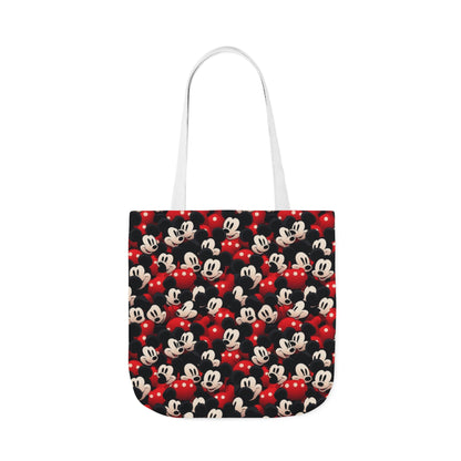Mickey Mouse Canvas Tote — Retro Cartoon Character Allover Print