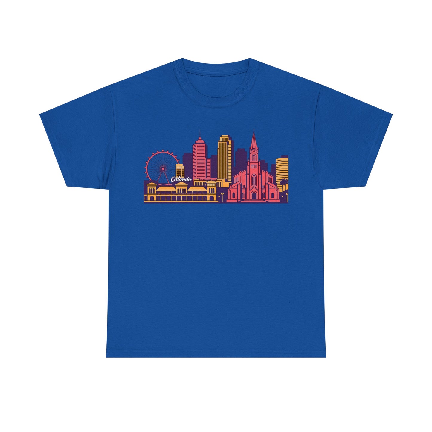 Orlando City Skyline T-Shirt — Colorful Urban Landmark Graphic Tee