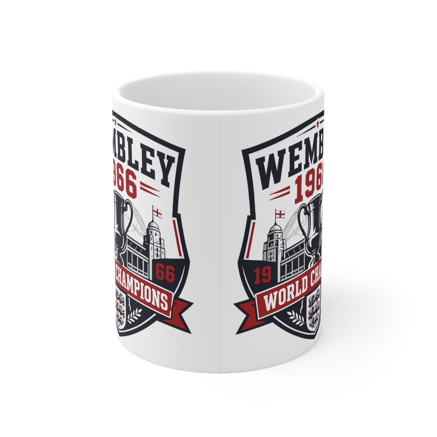 England Wembley 1966 World Champions Ceramic Coffee Mug — Football Vintage Trophy Design (11oz/15oz)