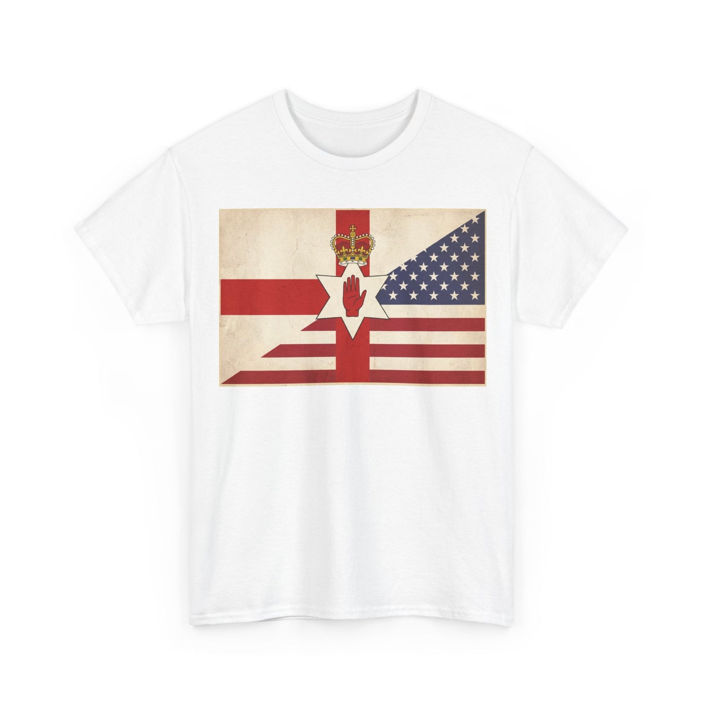 Northern Ireland + American Flag Tee — Vintage Graphic Shirt