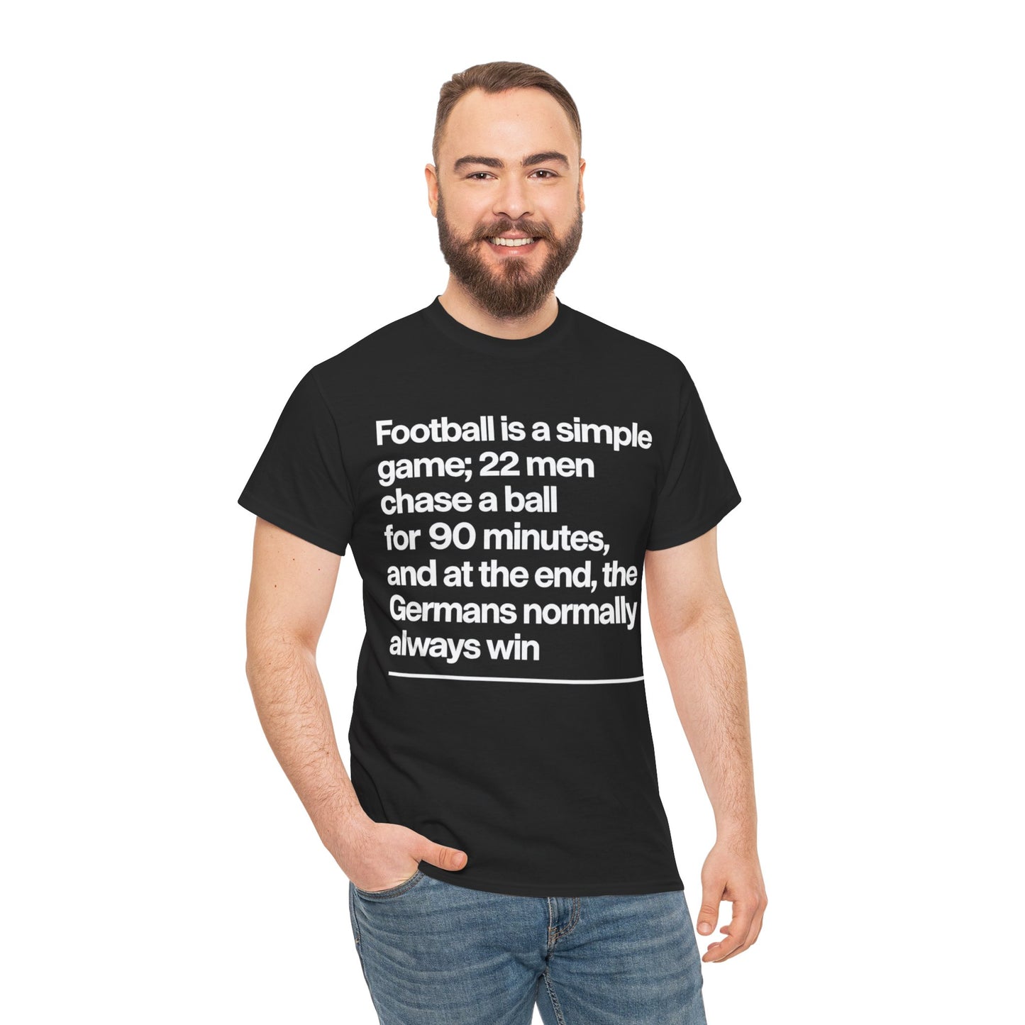 Funny Quote T-Shirt — 'Football is a simple game...' Graphic Tee