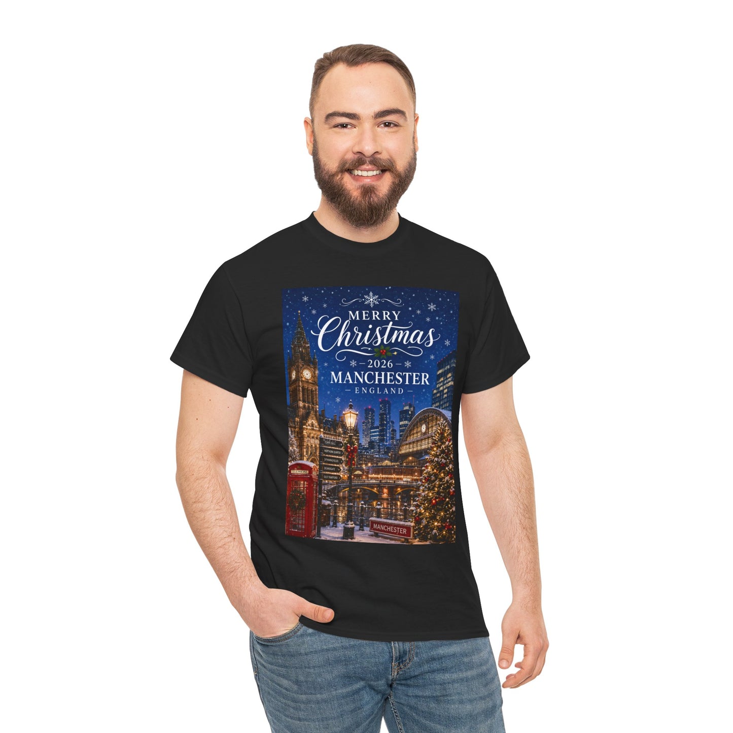 Manchester Christmas Tee — Merry Christmas 2026 Holiday T‑Shirt
