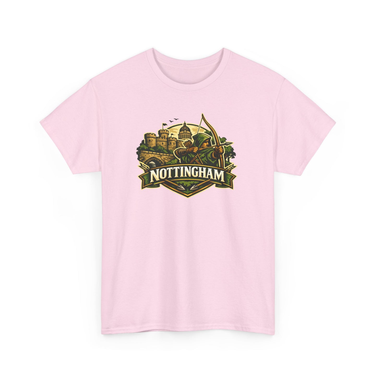 Nottingham Vintage Crest T-Shirt — Robin Hood Castle Travel Tee