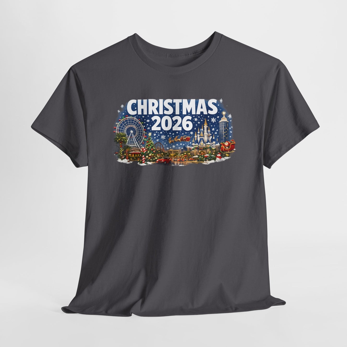 Christmas 2026 Holiday Tee — Festive Winter Village Graphic T-Shirt