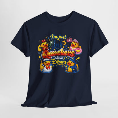 Quackers About Disney Rubber Duck Tee — "I'm Just Quackers About Disney" Graphic T-Shirt