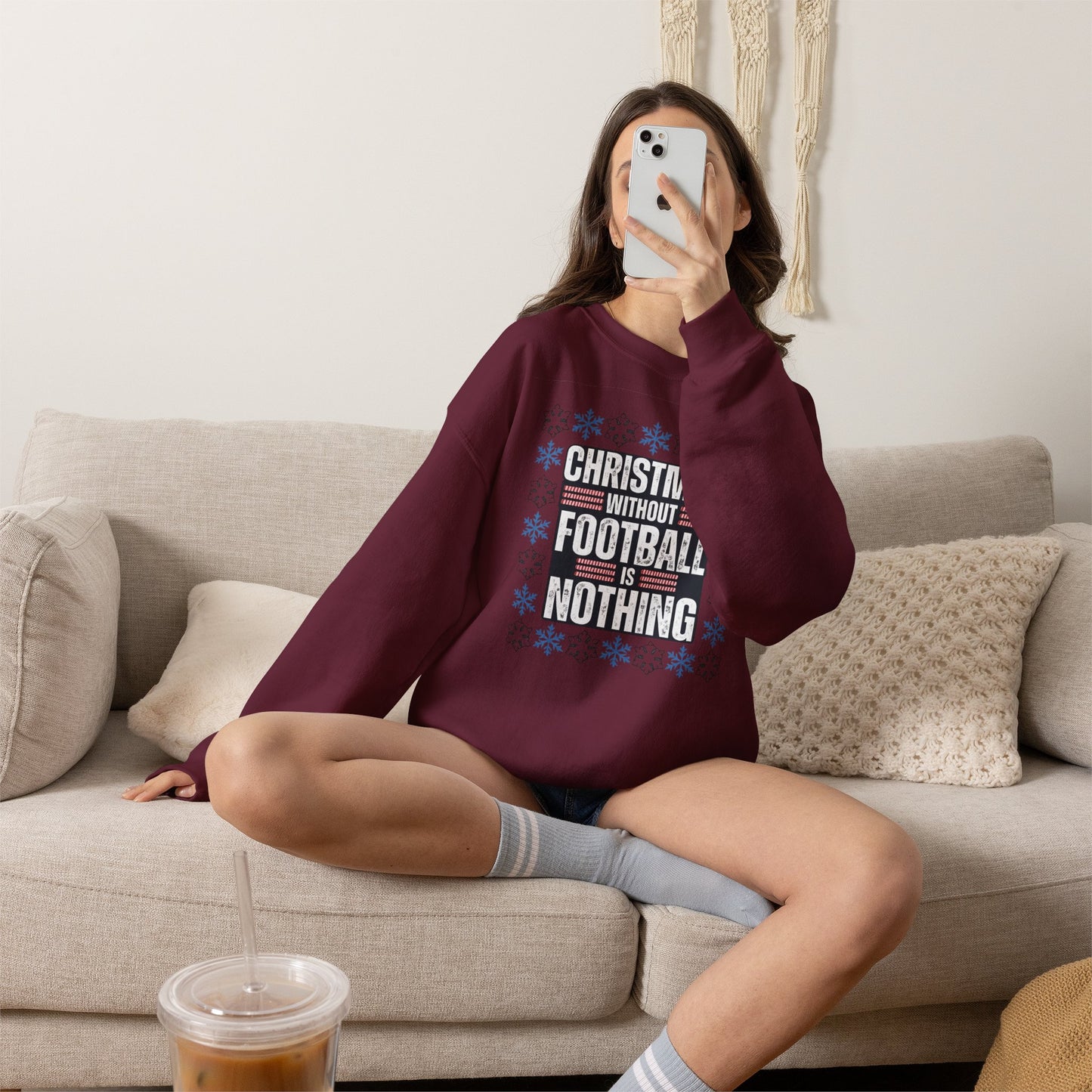 Christmas Without Football is Nothing Crewneck Sweatshirt