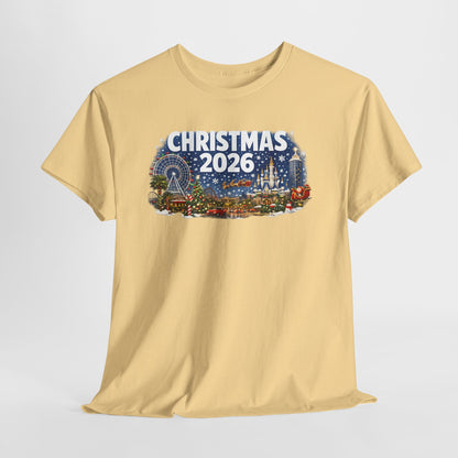 Christmas 2026 Holiday Tee — Festive Winter Village Graphic T-Shirt