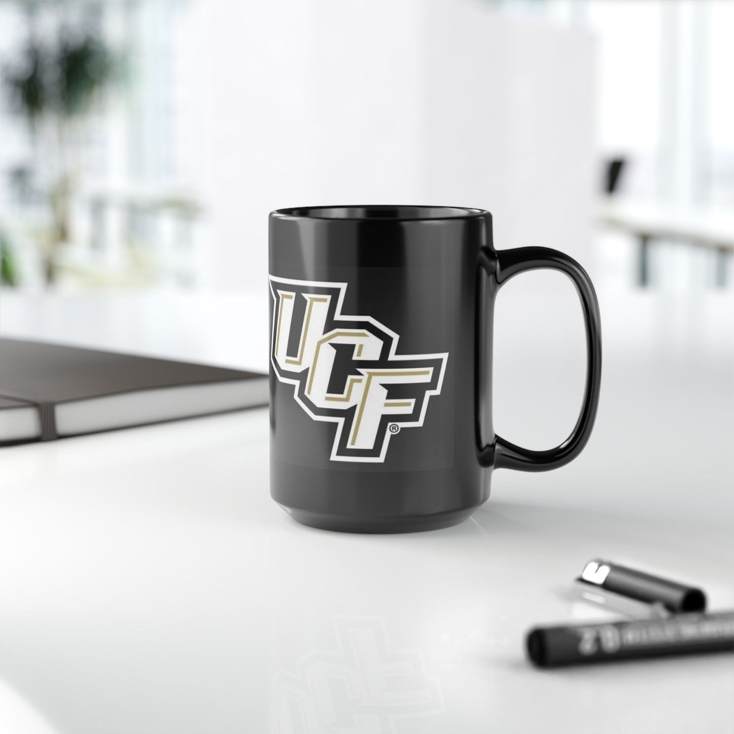 UCF Knights Black Ceramic Mug — College Logo Coffee Cup (11oz & 15oz)