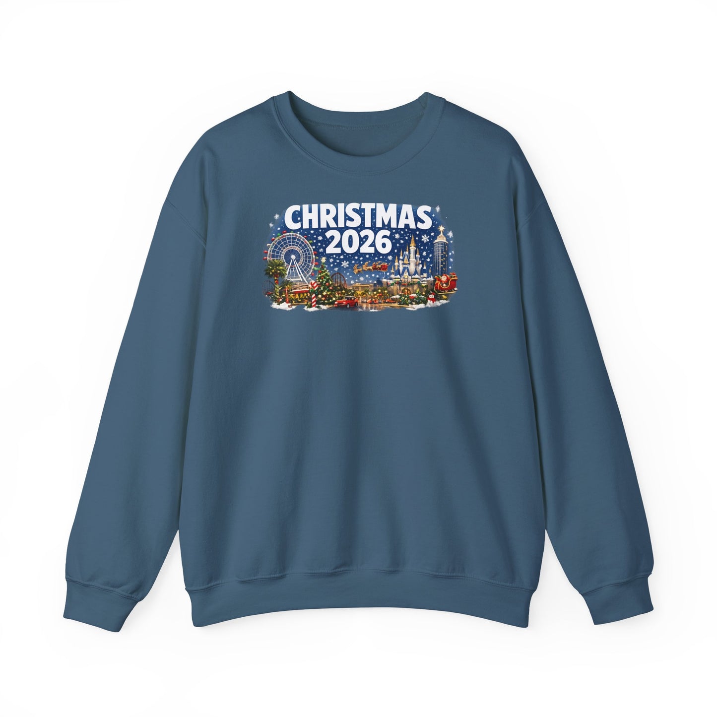 Christmas 2026 Holiday Sweatshirt – Festive Winter Cityscape Crewneck