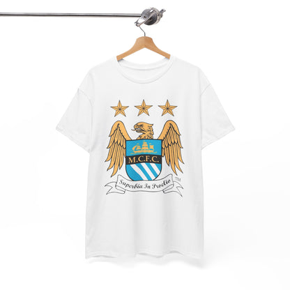 Manchester City Retro Club Crest T‑Shirt — MCFC Vintage Style Club Emblem Tee