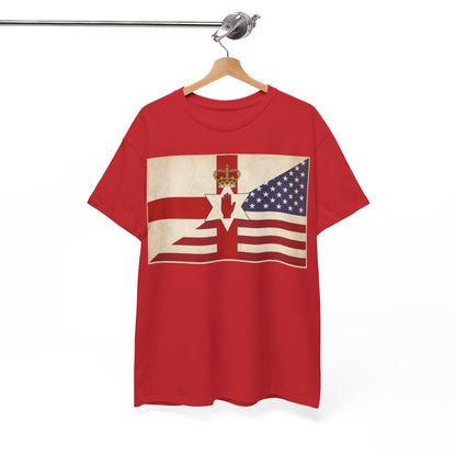 Northern Ireland + American Flag Tee — Vintage Graphic Shirt
