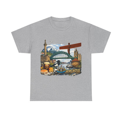Newcastle Upon Tyne Landmark Tee — Vintage Cityscape T-Shirt