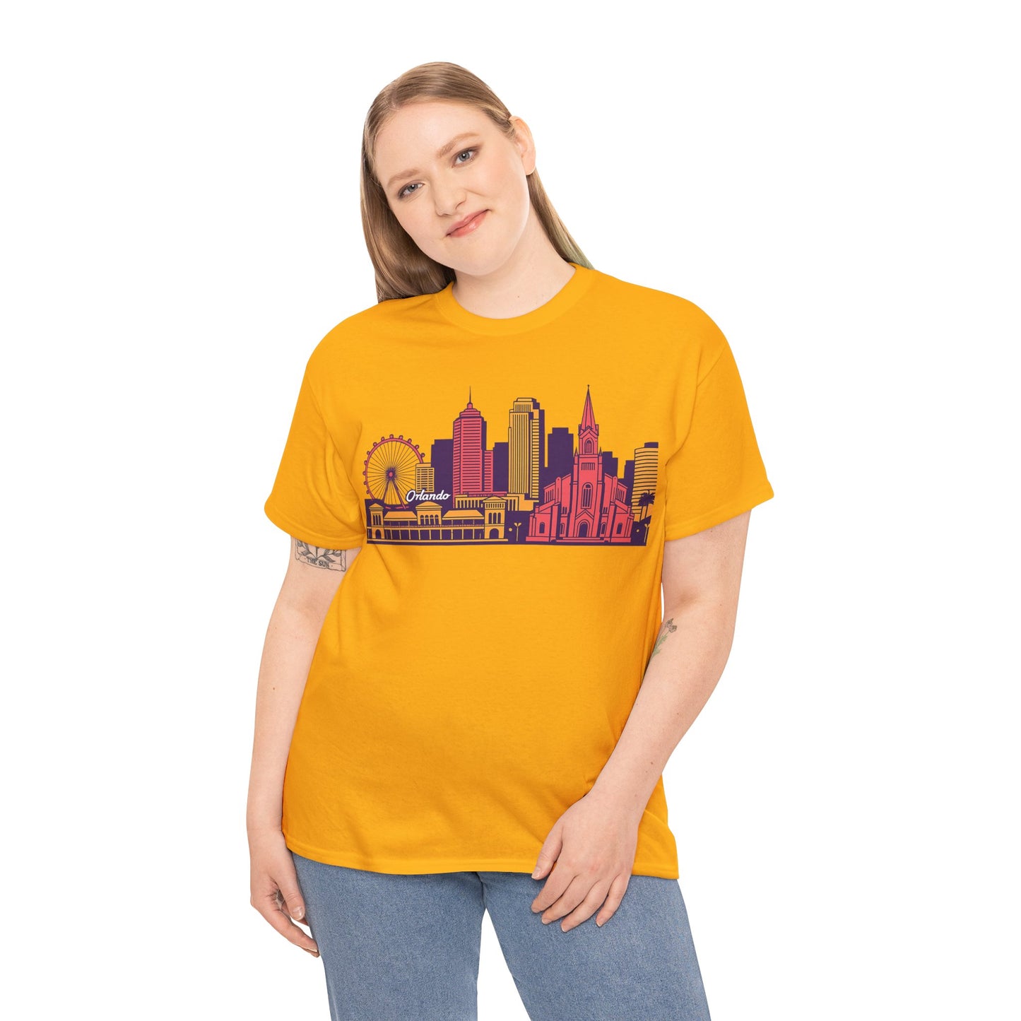 Orlando City Skyline T-Shirt — Colorful Urban Landmark Graphic Tee