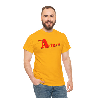 A-Team Graphic Tee — Retro Red Logo Vintage Crew T-Shirt
