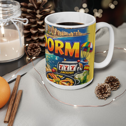 Benidorm Travel Coffee Mug — Retro Cityscape 11oz & 15oz Ceramic Cup