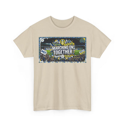 Leeds United T-Shirt — "Marching On Together" Fan Tee (Soccer Supporter Graphic)