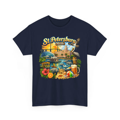 St. Petersburg Florida Retro Beach Scene T-Shirt