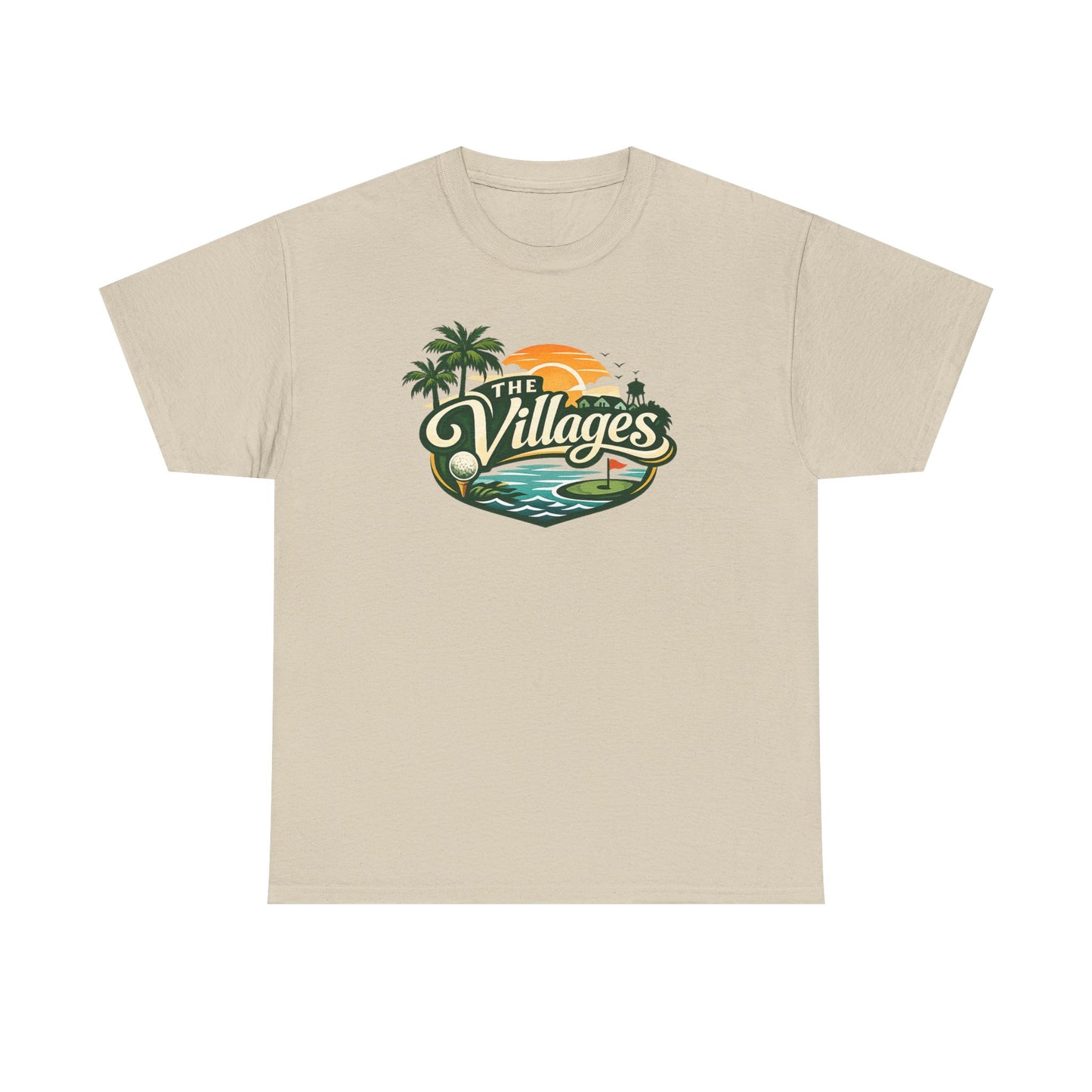 The Villages of Florida Sunset Logo Tee - Florida Palm Beach Retro T-Shirt