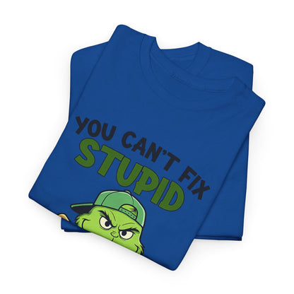 Funny Carpenter T‑Shirt — "You Can't Fix Stupid But You Can Numb It With a 2x4"