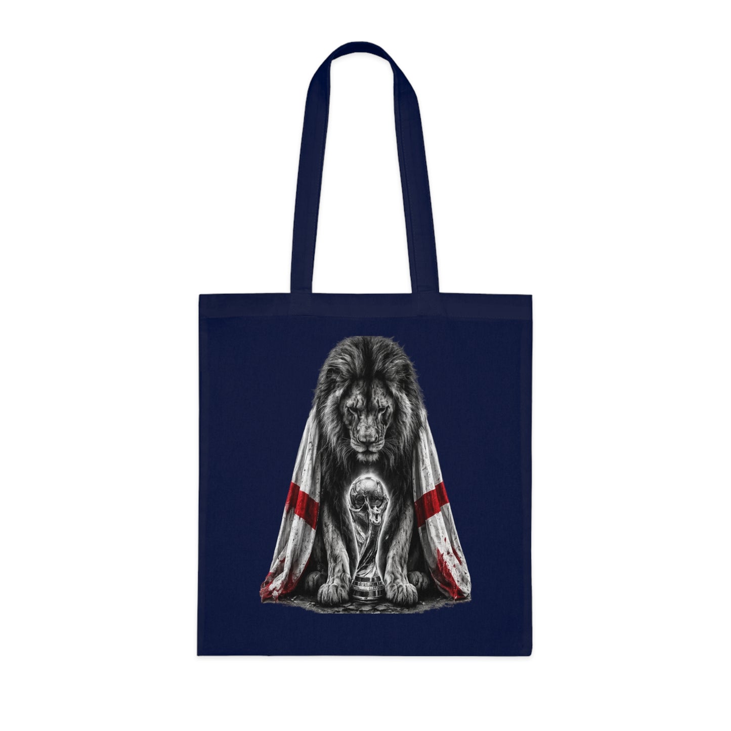 England Lion Tote Bag – Protective Lion Illustration Cotton Tote