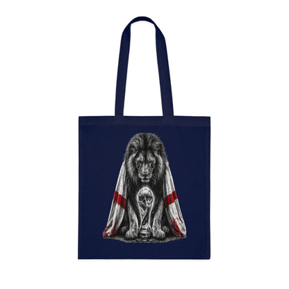 England Lion Tote Bag – Protective Lion Illustration Cotton Tote