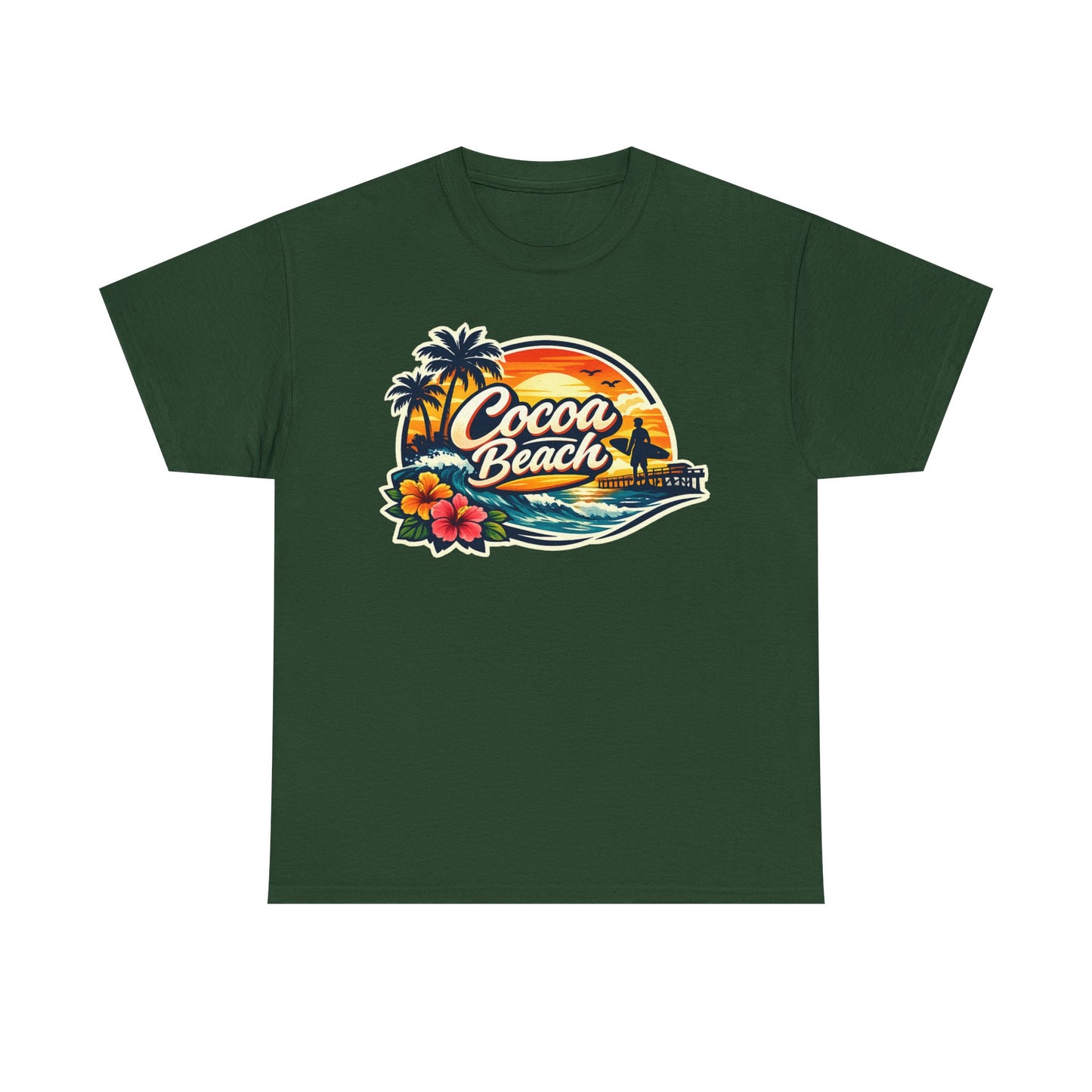 Cocoa Beach Vintage Sunset T-Shirt