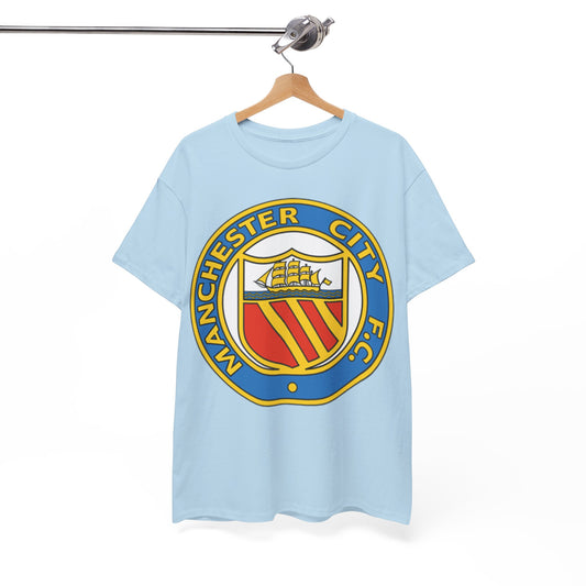 Manchester City Football Club Retro Crest T-Shirt - Retro Soccer Fan Tee
