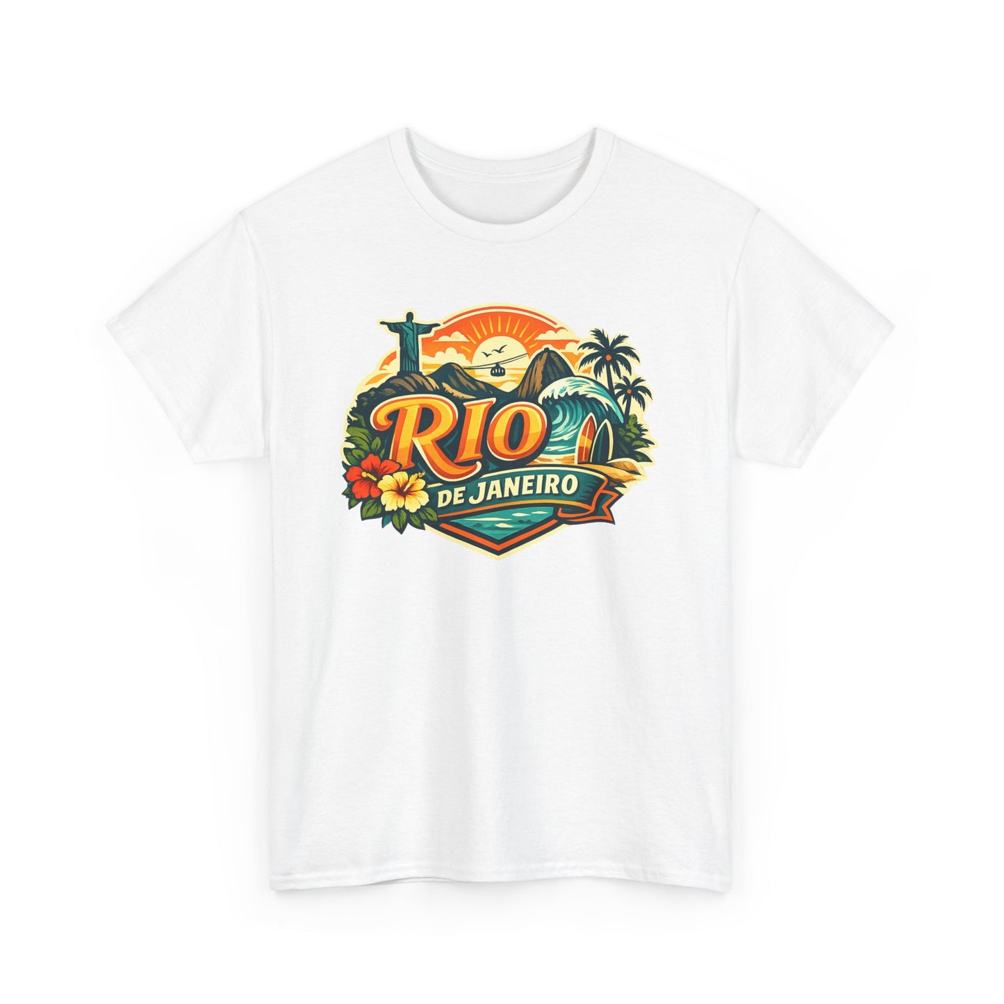 Rio de Janeiro Vintage Travel Tee – Tropical Sunset Beach T‑Shirt