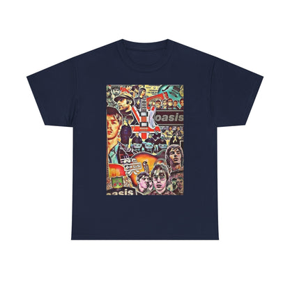 Oasis Collage T-Shirt – Retro Britpop Band Graphic Tee