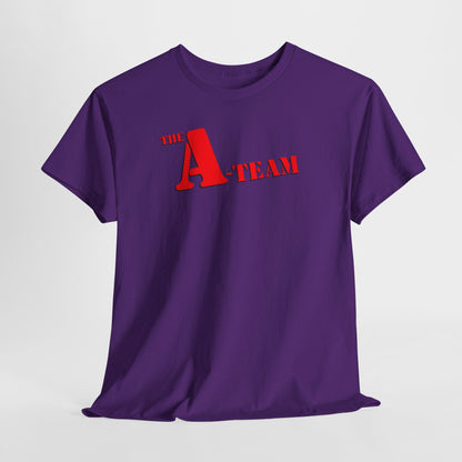 A-Team Graphic Tee — Retro Red Logo Vintage Crew T-Shirt