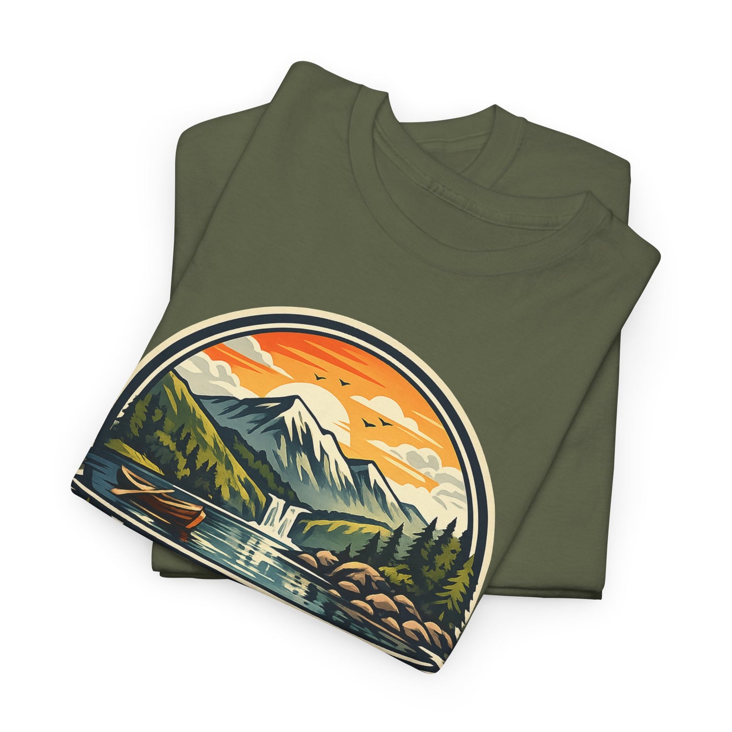 Lake District Graphic Tee — Scenic Mountain & Lake Camping Shirt