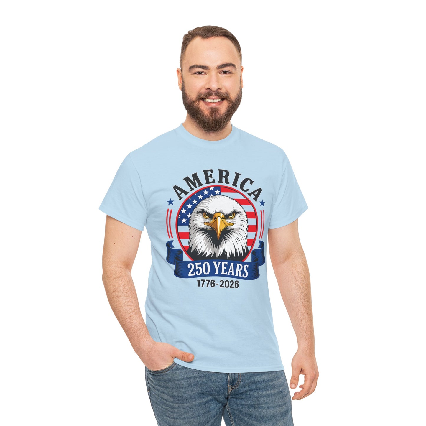 America 250 Years T-Shirt – Bald Eagle 1776–2026 Patriotic Tee