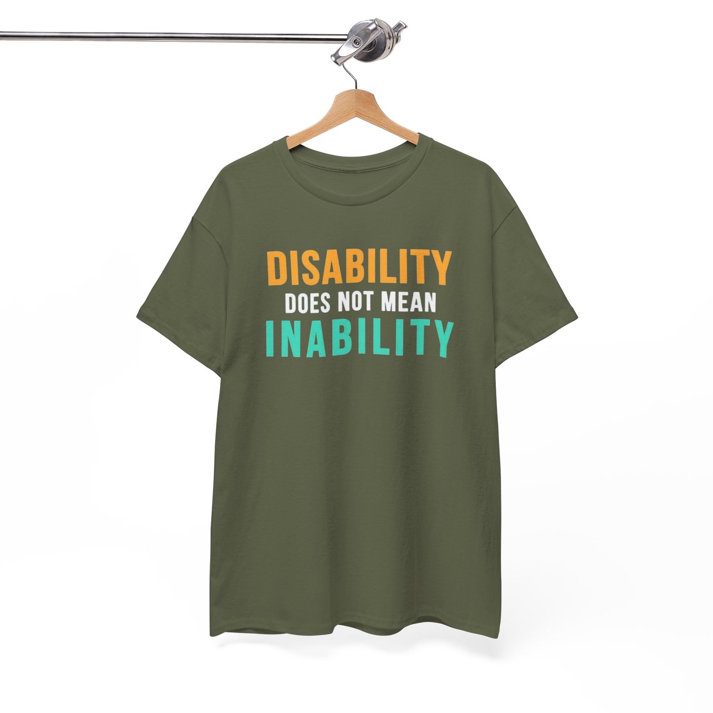 Disability Does Not Mean Inability T-Shirt — Inspirational Disability Awareness Tee
