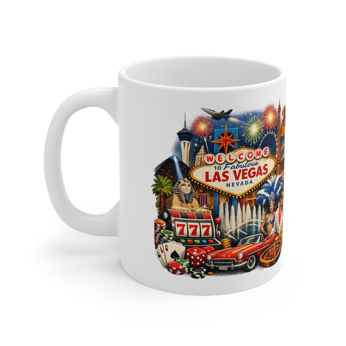 Las Vegas Vintage Collage Coffee Mug – Welcome to Fabulous Vegas 11oz/15oz
