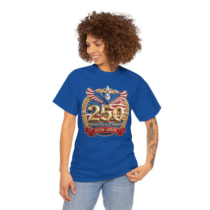 250th USA Anniversary T-Shirt – 1776–2026 Patriotic Eagle Emblem Tee