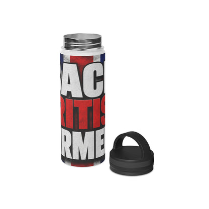 Back British Farmers Stainless Steel Water Bottle — Union Jack Patriotic Insulated Bottle