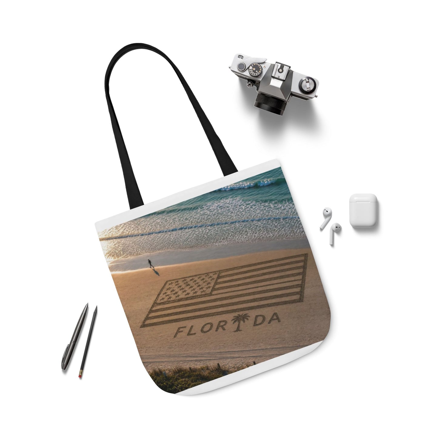 Florida Canvas Tote Bag, 5-Color Straps